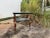 Mid Century Modern Slate + Wood Side Table | Glass Top Cover + Brass Hardware For Sale - Image 4 of 12