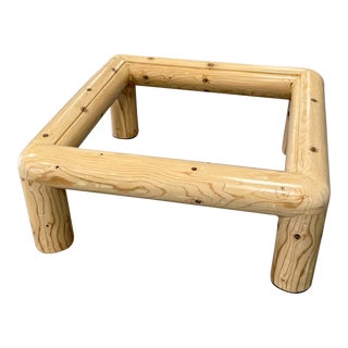 1970's Faux Wood Grain Coffee Table For Sale