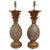 Pair of Vintage Italian Gilt Terra Cotta Pineapple Lamps For Sale