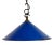 Industrial Blue Enamel Factory Pendant Lamp, 1950s For Sale