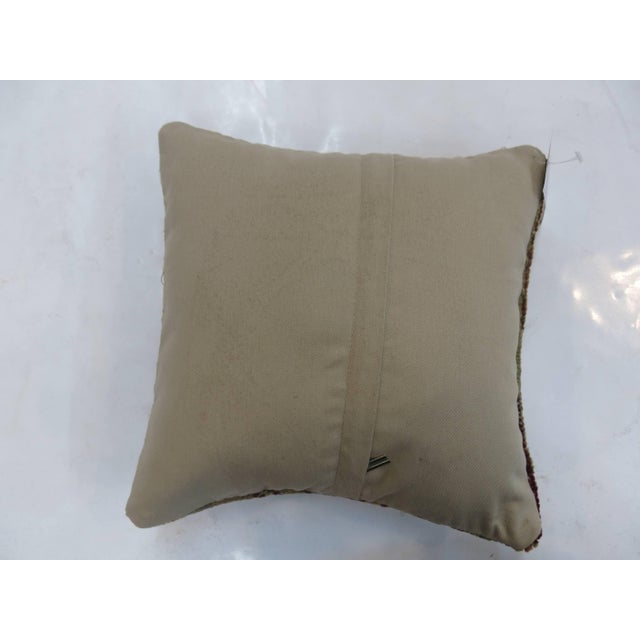 Traditional Ghiordes Mini Size Rug Pillow For Sale - Image 3 of 5