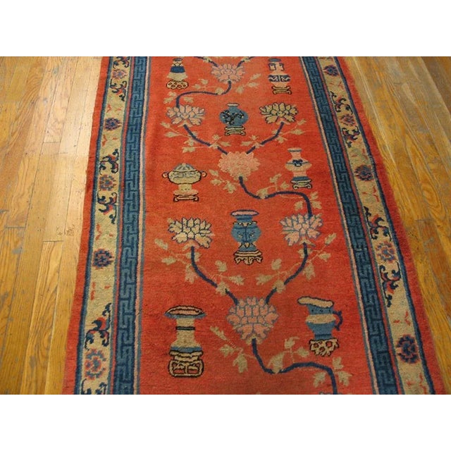 19th Century W. Chinese Kansu Runner Carpet For Sale - Image 4 of 5