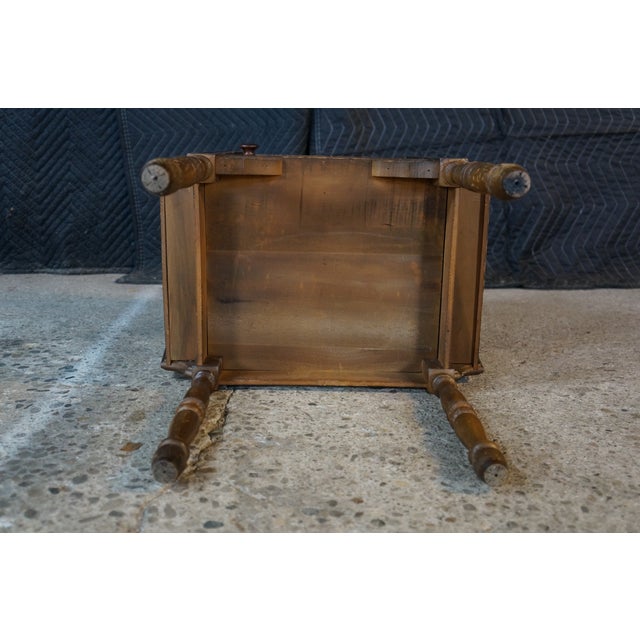 Antique Art Deco Walnut Carved Smoking Stand Tin Lined Humidor Magazine Rack For Sale - Image 16 of 16