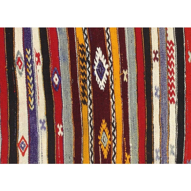 1950s Turkish Kilim. Hand woven with wool on wool foundation in the Oushak region of Turkey. Kilims & Flat Weaves are rugs...