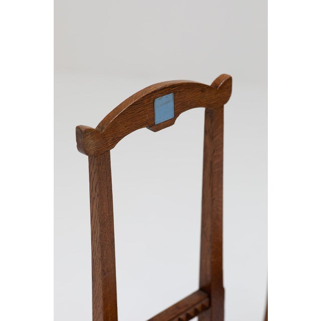 Antique English Arts and Crafts Chairs in Wood, 1890, Set of 2 For Sale - Image 4 of 10