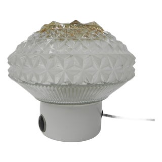Vintage Ceiling Lamp with Glass Shade, 1960s For Sale