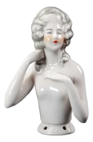 German Marie-Antoinette Half-Figurine in Porcelain from Thuringe, 20th Century