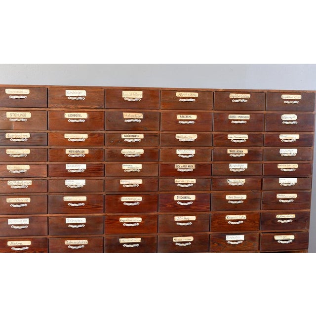 Wood Art Nouveau Ironmongers Drawers, 1890s For Sale - Image 7 of 13