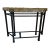 1980s Stone Top Wrought Iron Console Table For Sale