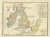 Antique map titled 'Les Isles Britanniques, ou sont les Royaumes d Angleterre (\.)'. Detailed map of England, Ireland,...