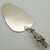 Vintage Italian Handmade Genuine Silver Small Cake Server Flower Handle Presta Naples 800 Continental Silver Pastry Mignon Cupcake Server For Sale - Image 6 of 13