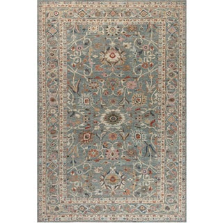 Inspired Traditional Sultanabad Soft Beige Rug "Skyblossom" by Doris Leslie Blau For Sale
