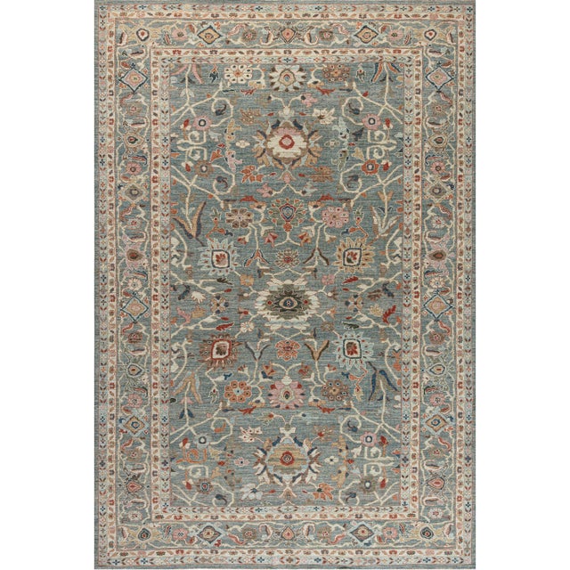Inspired Traditional Sultanabad Soft Beige Rug "Skyblossom" by Doris Leslie Blau For Sale