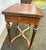 Antique French Inlaid Game Table With Green Felt has beautiful gold gilded designs. Has the capability of opening up into...