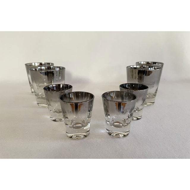 Silver Dorothy Thorpe Style Cocktail Glass Set- 8 Pieces For Sale - Image 8 of 10