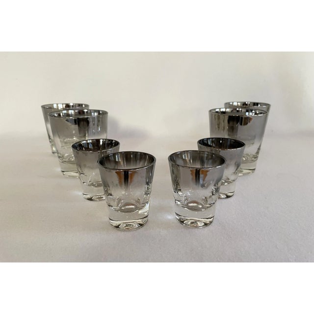 Silver Dorothy Thorpe Style Low Ball & Shot Glass Set - 8 Pieces For Sale - Image 8 of 10
