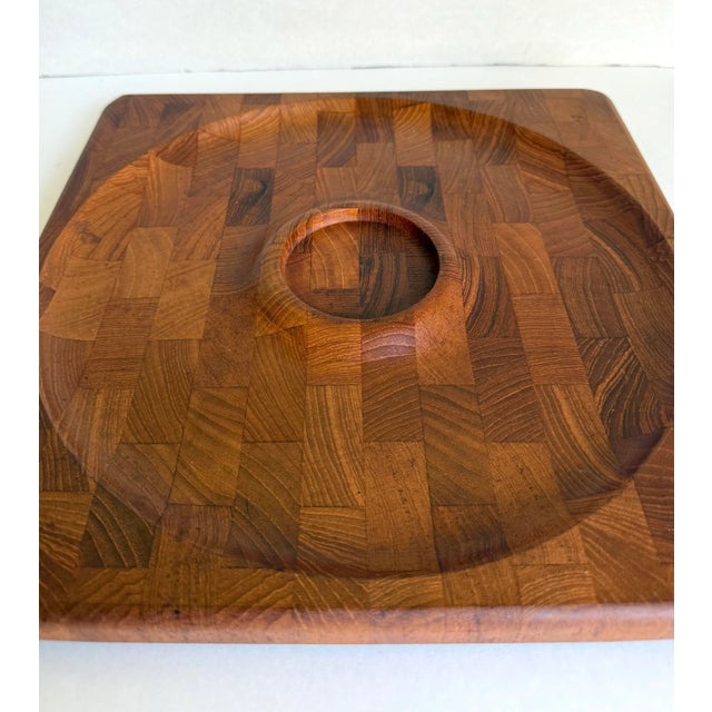 Mid 20th Century Mid-Century Danish Kalmar Teakwood Serving Tray Made in Denmark For Sale - Image 5 of 8