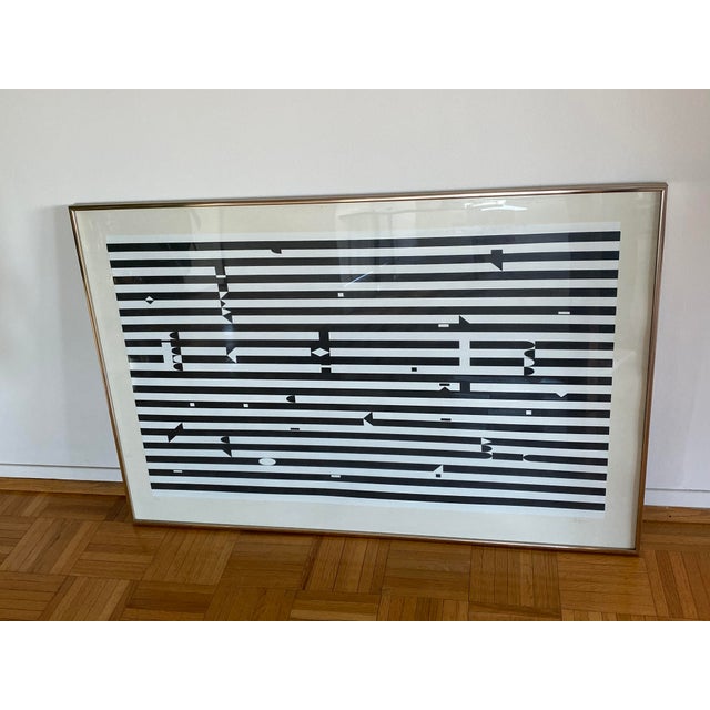 Yaacov Agam Rare Original Color Silkscreen Espace Op Artwork For Sale - Image 11 of 11