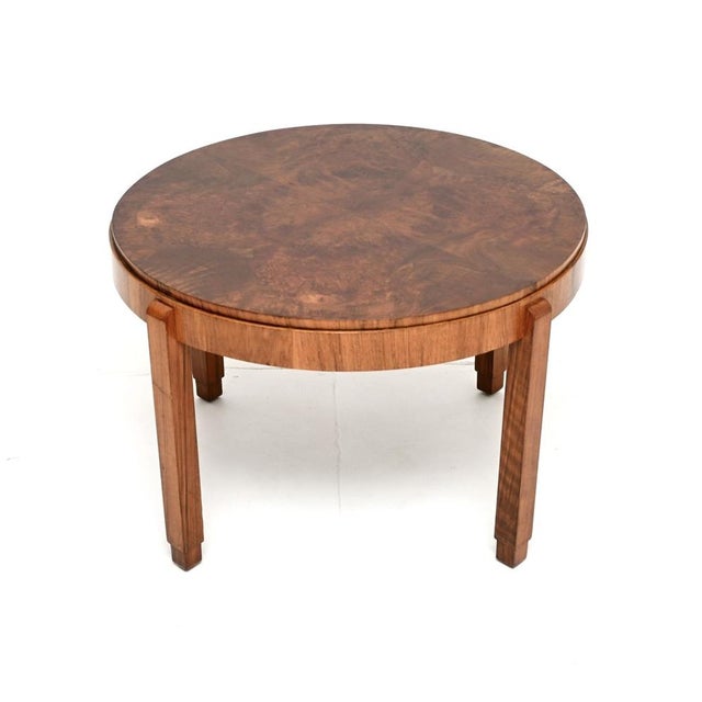 Mid-Century Modern Art Deco Burr Walnut Coffee Table, 1930s For Sale - Image 3 of 6