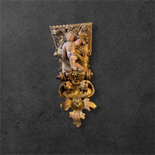 Antique Corbels in Walnut, Set of 2 For Sale - Image 10 of 16