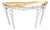 Vintage White Lacquered Beech Console with Yellow Marble Top For Sale