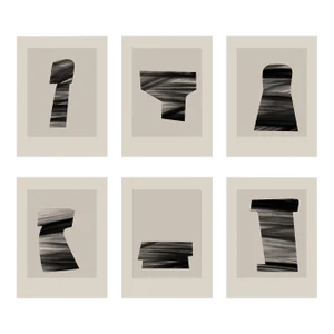 Abstract Figure Giclee Prints - Set of 6