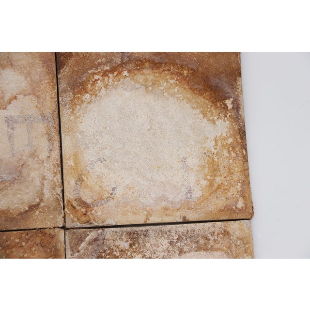 19th Century Set of Four Tiles Depicting a Woman Seated in a Field and Trees, Portuguese Baroque For Sale - Image 9 of 9