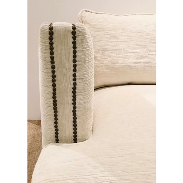 Caracole Caracole Modern Off-White Ribbed Chenille Club Chair For Sale - Image 4 of 8