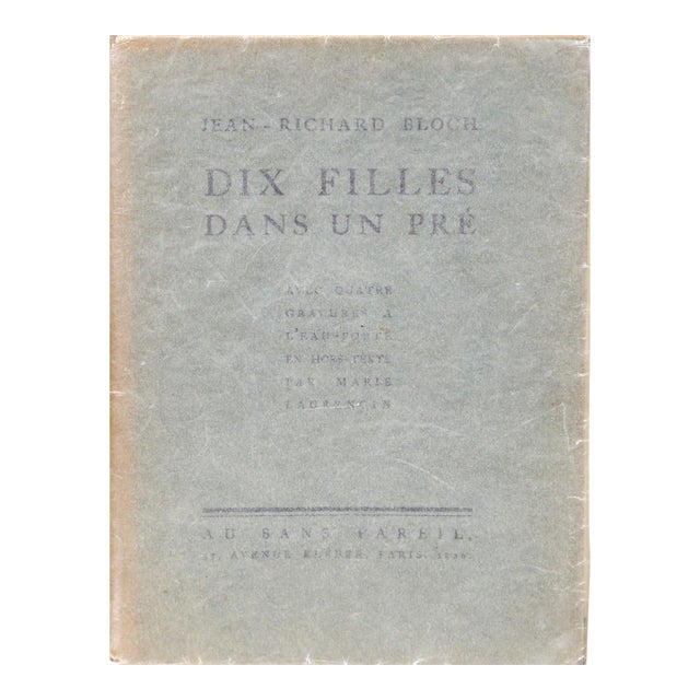 1920s "Dix Filles dans un Pre by Jean-Richard Bloch" Etching by Marie Laurencin For Sale