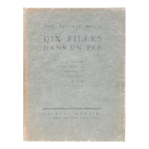 1920s "Dix Filles dans un Pre by Jean-Richard Bloch" Etching by Marie Laurencin