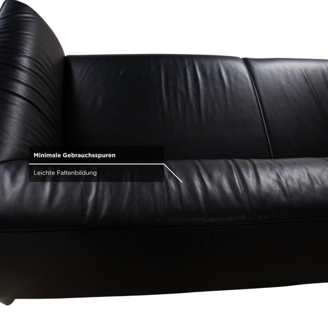 DS-276 2-Seater Sofa in Black Leather from de Sede For Sale - Image 6 of 12