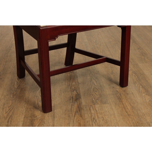 Chippendale Style Set Of Four Carved Mahogany Dining Chairs For Sale - Image 9 of 12