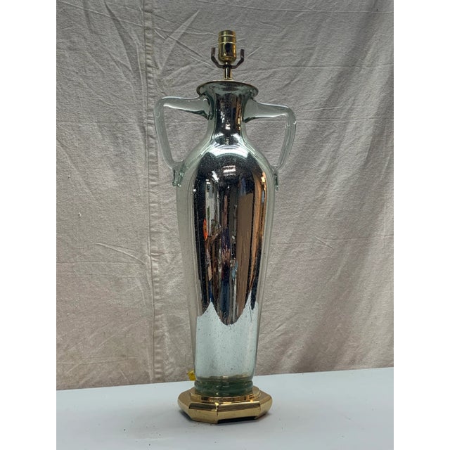 Early 20th Century Vintage Early 20th Century Mercury Glass Lamp For Sale - Image 5 of 10