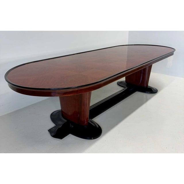 1940s Italian Art Deco Dining and Conference Table, 1940s For Sale - Image 5 of 12