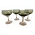 Sasaki Coronation Smoke Coupe Glasses Set of 4 Gray Mid Century Japanese Stemware For Sale