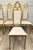 Gold Set of 6 Hollywood Regency Gothic Revival Gilt Dining Chairs With Bouclé Upholstery For Sale - Image 8 of 18