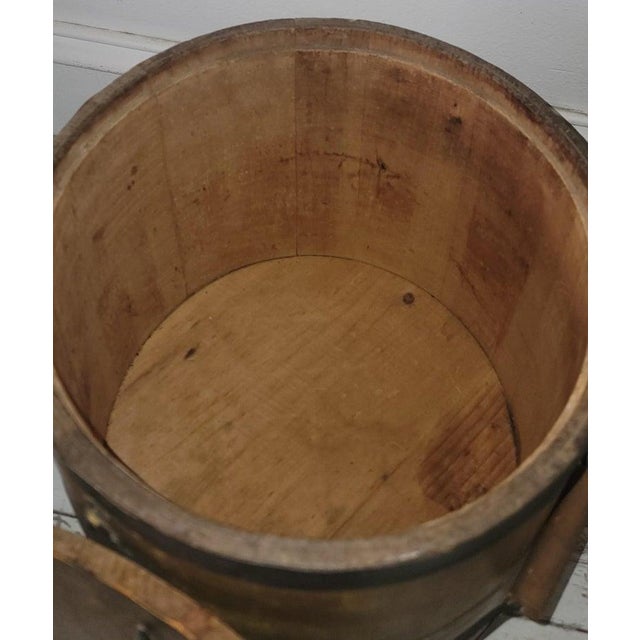 19Thc Original Mustard Painted Bucket W/ Lid For Sale - Image 9 of 9