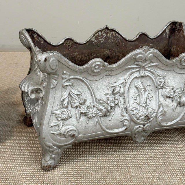 Pair Antique French Louis XIV Style Cast Iron Jardinières For Sale - Image 14 of 17