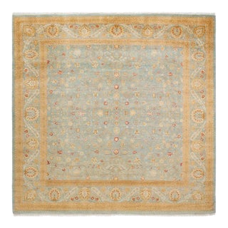 Mogul, One-of-a-Kind Hand-Knotted Area Rug - Light Blue, 8' 3" x 8' 10" For Sale