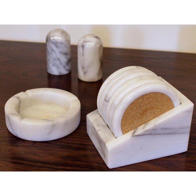 Vintage Italian Carrare Marble Set, 1970s For Sale - Image 17 of 18