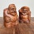 Beautiful set of wooden sculptures of the Japanese gods Ebisu and Daikoku from the 1980s, Japan. Dimensions: height 19 cm,...