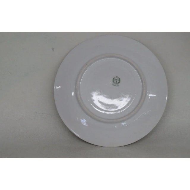 Ceramic Rs Germany Porcelain Pink Roses Floral Green Decorative Plate For Sale - Image 7 of 13