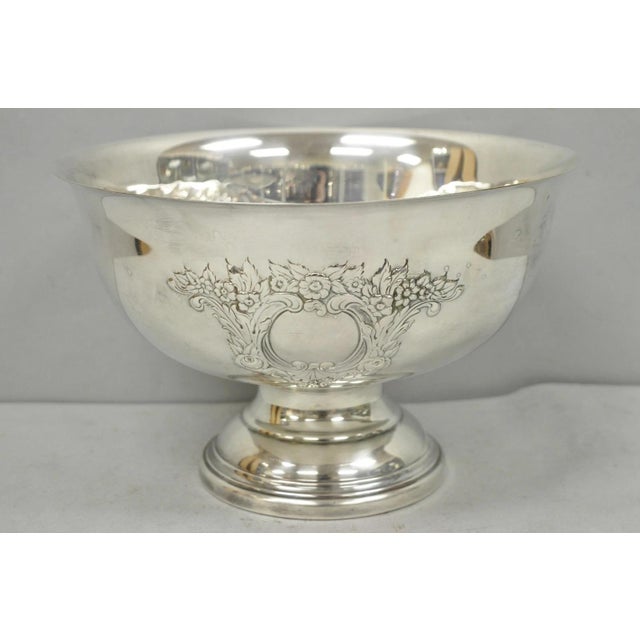 Vintage Leonard Victorian Silver Plated Punch Bowl Champagne Chiller Ice Bucket For Sale - Image 12 of 12