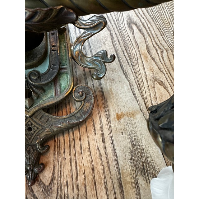 Spanish Revival Vintage Pair of Bronze Gas Electric Spanish Revival Sconces For Sale - Image 3 of 11
