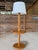 Mid-20th Century Coastal Twist Rattan Floor Lamp With Two-Tier Table and New Shade For Sale - Image 9 of 12