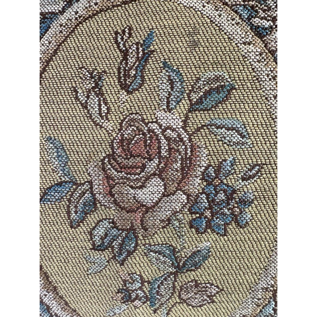 Early 20th Century Tasseled Botanical Arcade Pillow For Sale - Image 4 of 9