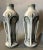 Antique Art Nouveau Amphora Style Art Pottery Buttress Vases- Set of 2 For Sale - Image 6 of 12