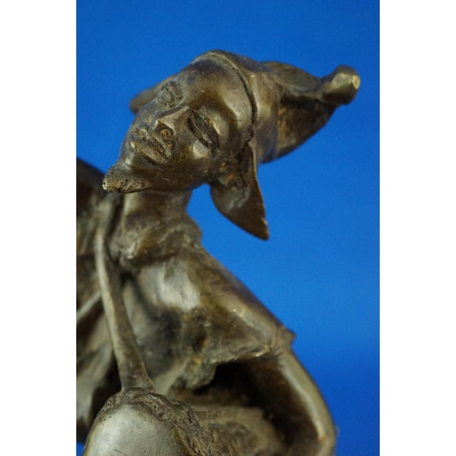 19th Century African Bronze Sculpture of Musicians, Benin, Set of 2 For Sale - Image 13 of 18