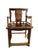 Chinese Pair of Chinese Antique Armchairs With Carvings For Sale - Image 3 of 13