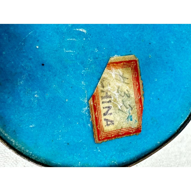 Metal Vintage Cloisonné Box For Sale - Image 7 of 9